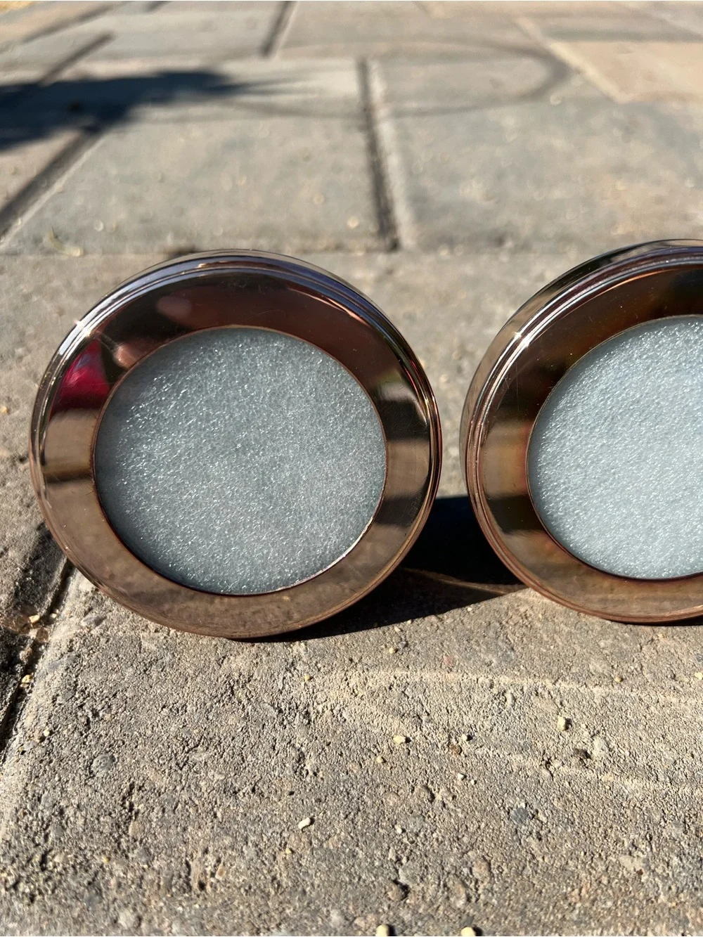 Restoration Hardware Hampton Narrow Round Frames, Set of 2, Silver Metal